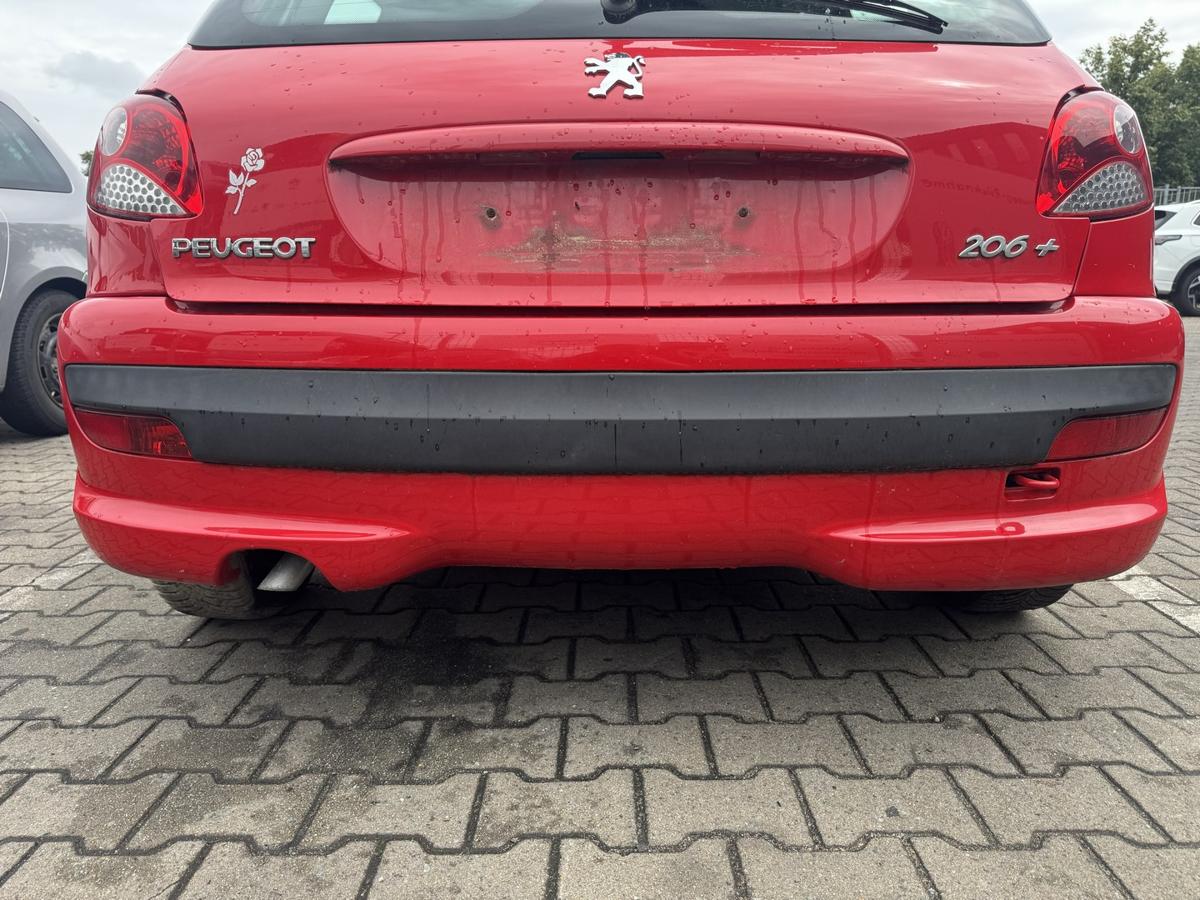 Peugeot 206+ original Stossf&auml;nger Sto&szlig;stange hinten KKN Rot Aden Bj.2010